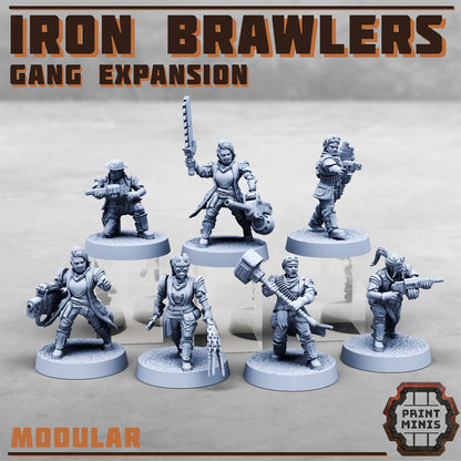 Iron Brawlers – Gang Expansion - Figurine Print Minis - PRINT MINIS - 3DPitFactory