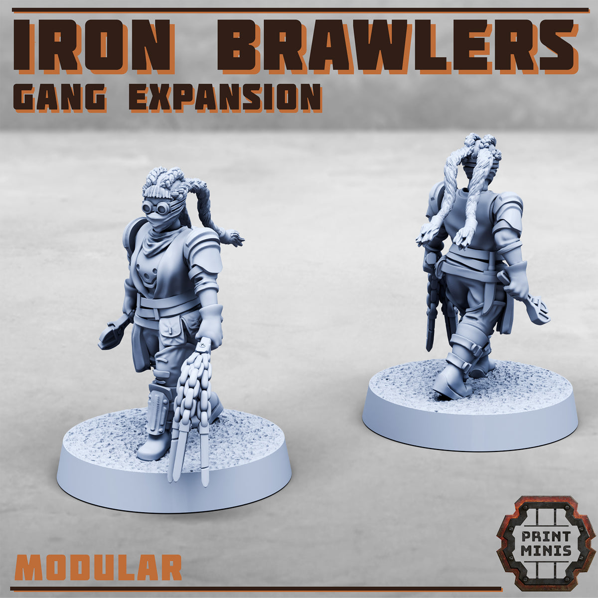 Iron Brawlers – Gang Expansion - Figurine Print Minis - PRINT MINIS - 3DPitFactory