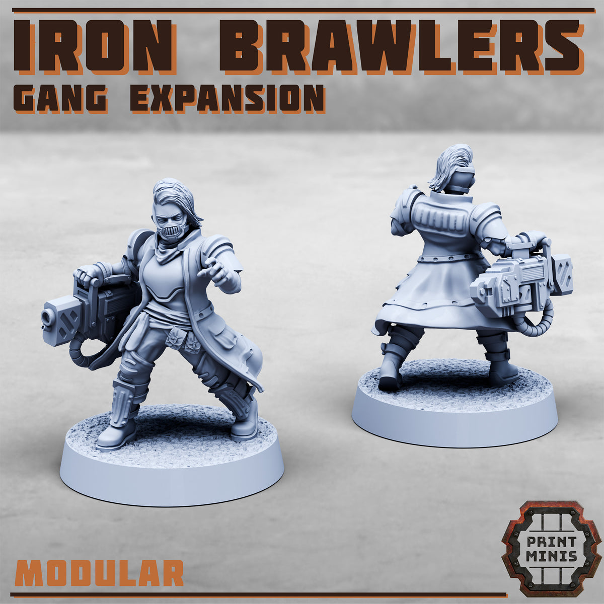 Iron Brawlers – Gang Expansion - Figurine Print Minis - PRINT MINIS - 3DPitFactory