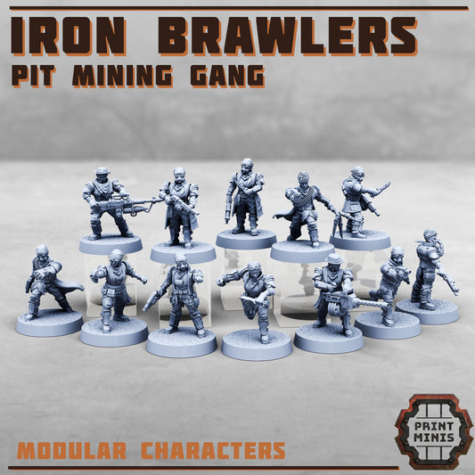 Iron Brawlers - Figurine Print Minis - PRINT MINIS - 3DPitFactory