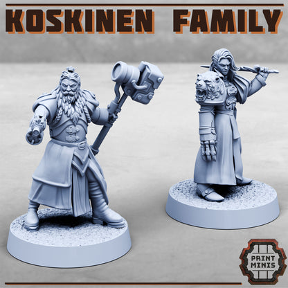 Koskinen Family - Noora and Eerik - Figurine Print Minis