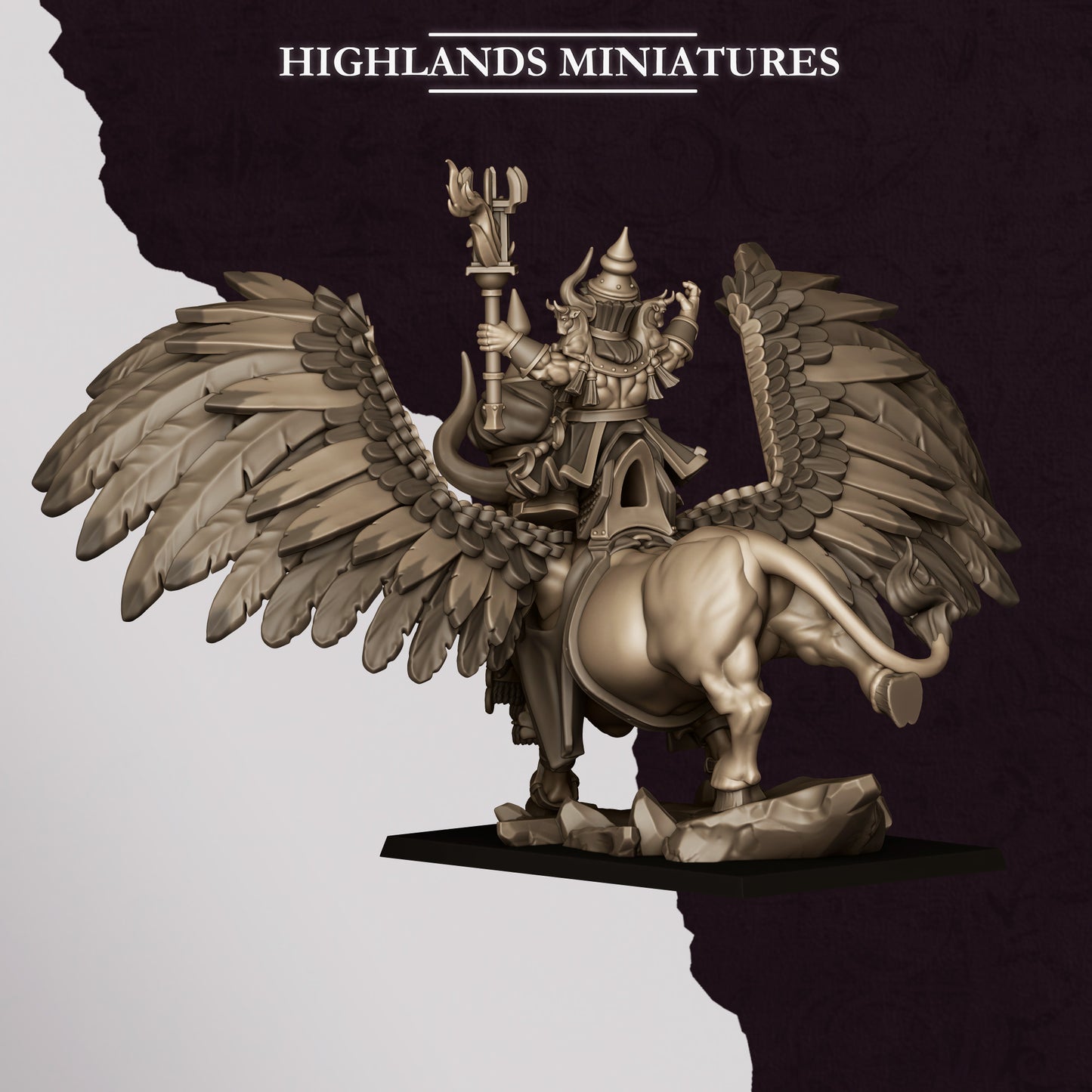 GREAT SORCERER OF MARDUK ON LAMASSU - HIGHLANDS Miniatures