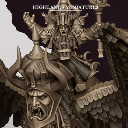 GREAT SORCERER OF MARDUK ON LAMASSU - HIGHLANDS Miniatures