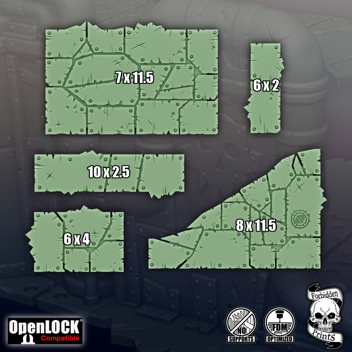 Terrain Badlands - Orks - compatible 11th édition - Forbidden Prints - Forbidden Prints - 3DPitFactory
