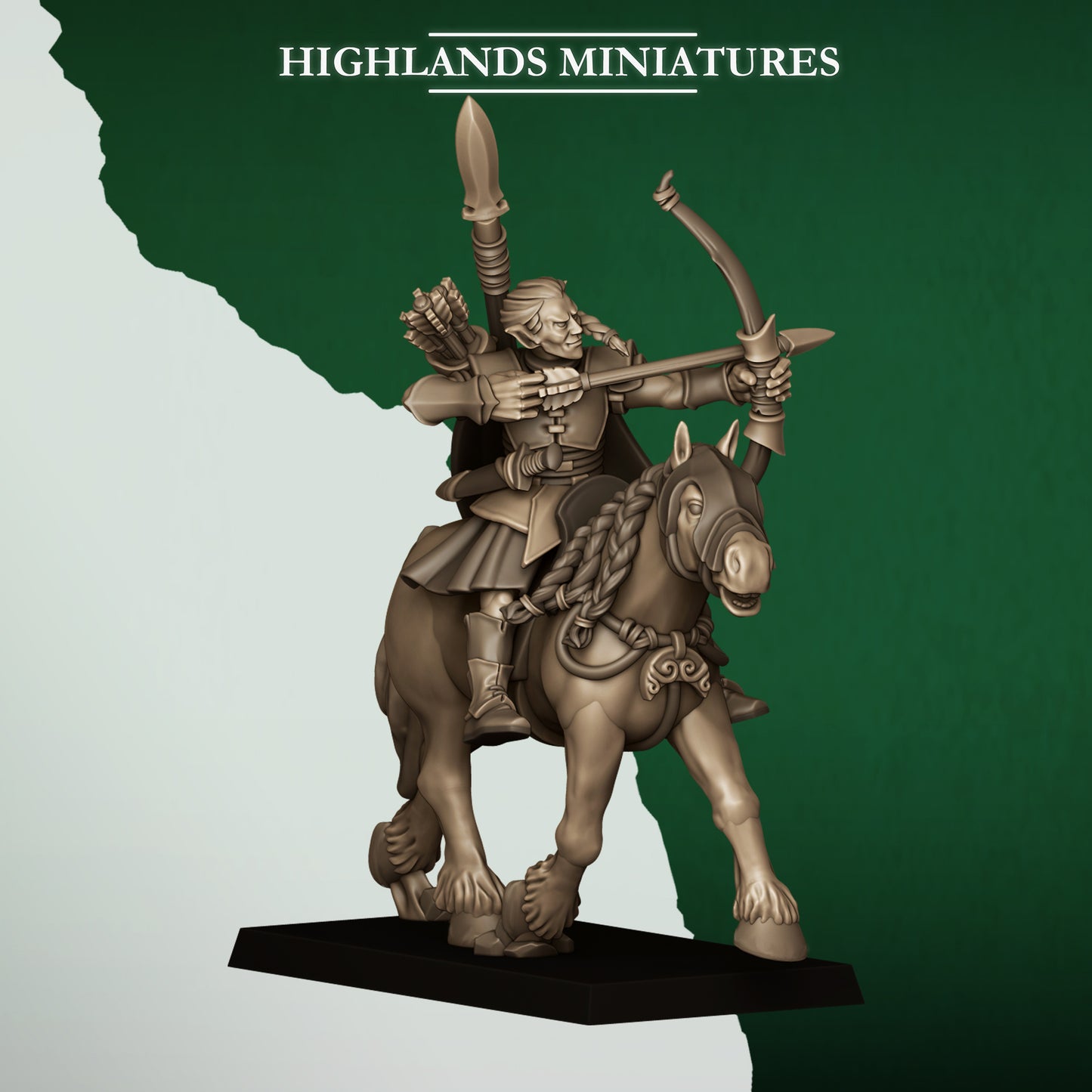 MOUNTED FERAL ARCHERS - Figurine Highlands Miniatures