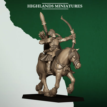 MOUNTED FERAL ARCHERS - Figurine Highlands Miniatures
