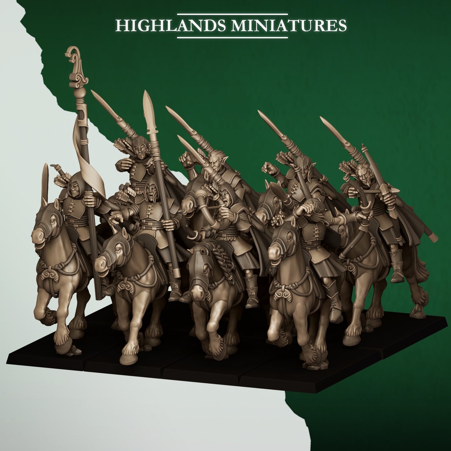 MOUNTED FERAL ARCHERS - Figurine Highlands Miniatures