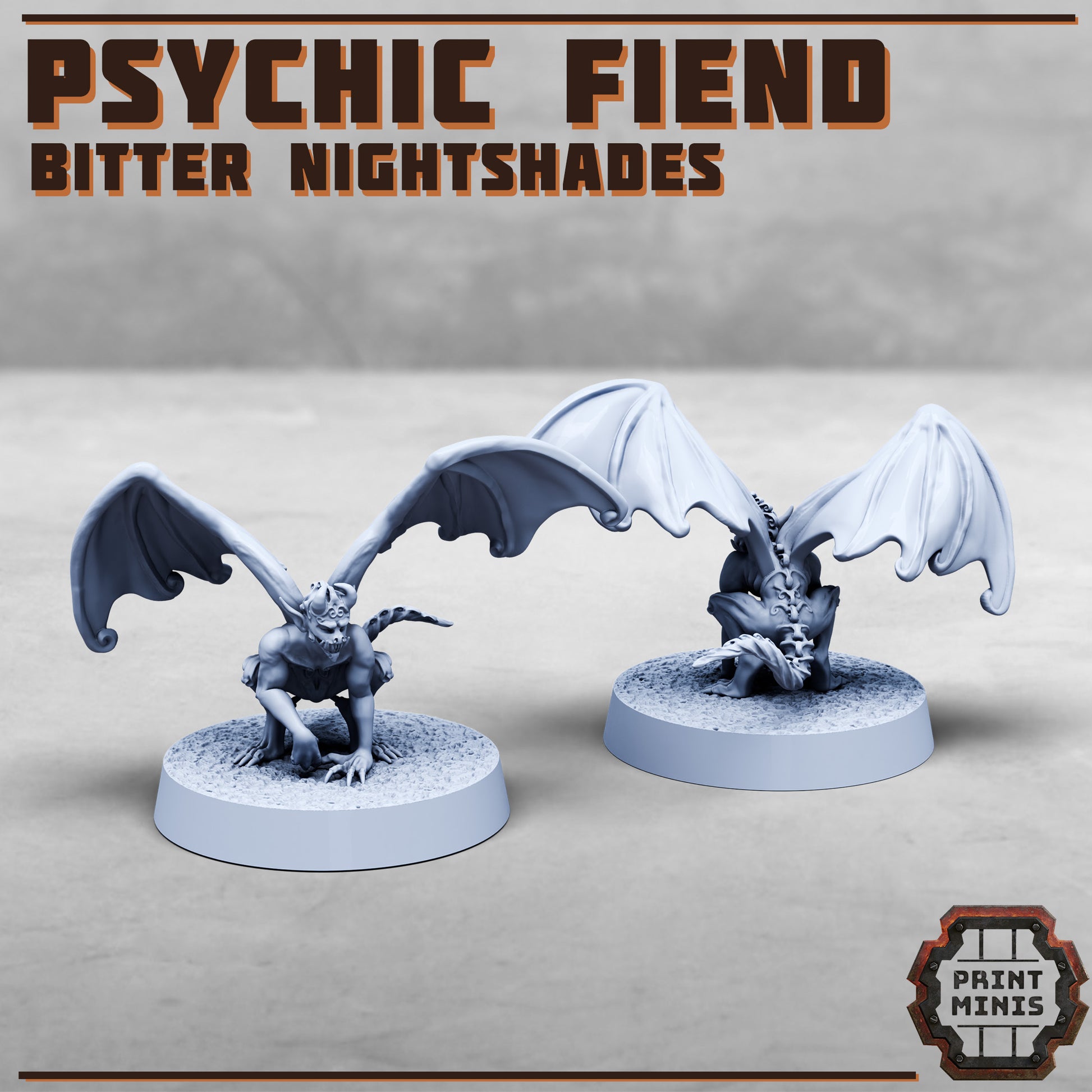 Calista et Fiend - Nightshade bodyguard - Figurine Print Minis - PRINT MINIS - 3DPitFactory