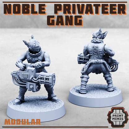 Noble Privateer Gang – Modular Men - Figurine Print Minis - PRINT MINIS - 3DPitFactory