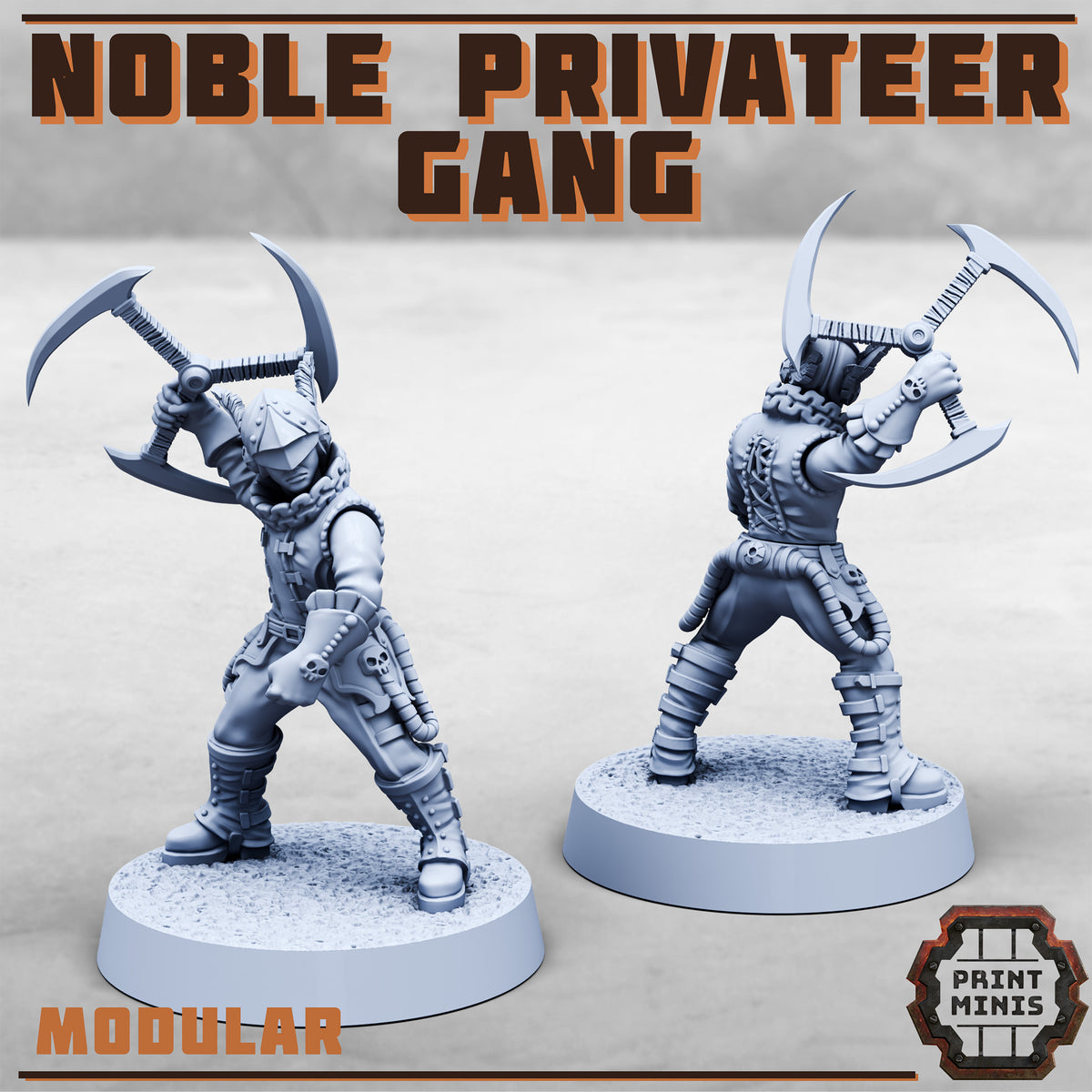 Noble Privateer Gang – Modular Men - Figurine Print Minis - PRINT MINIS - 3DPitFactory