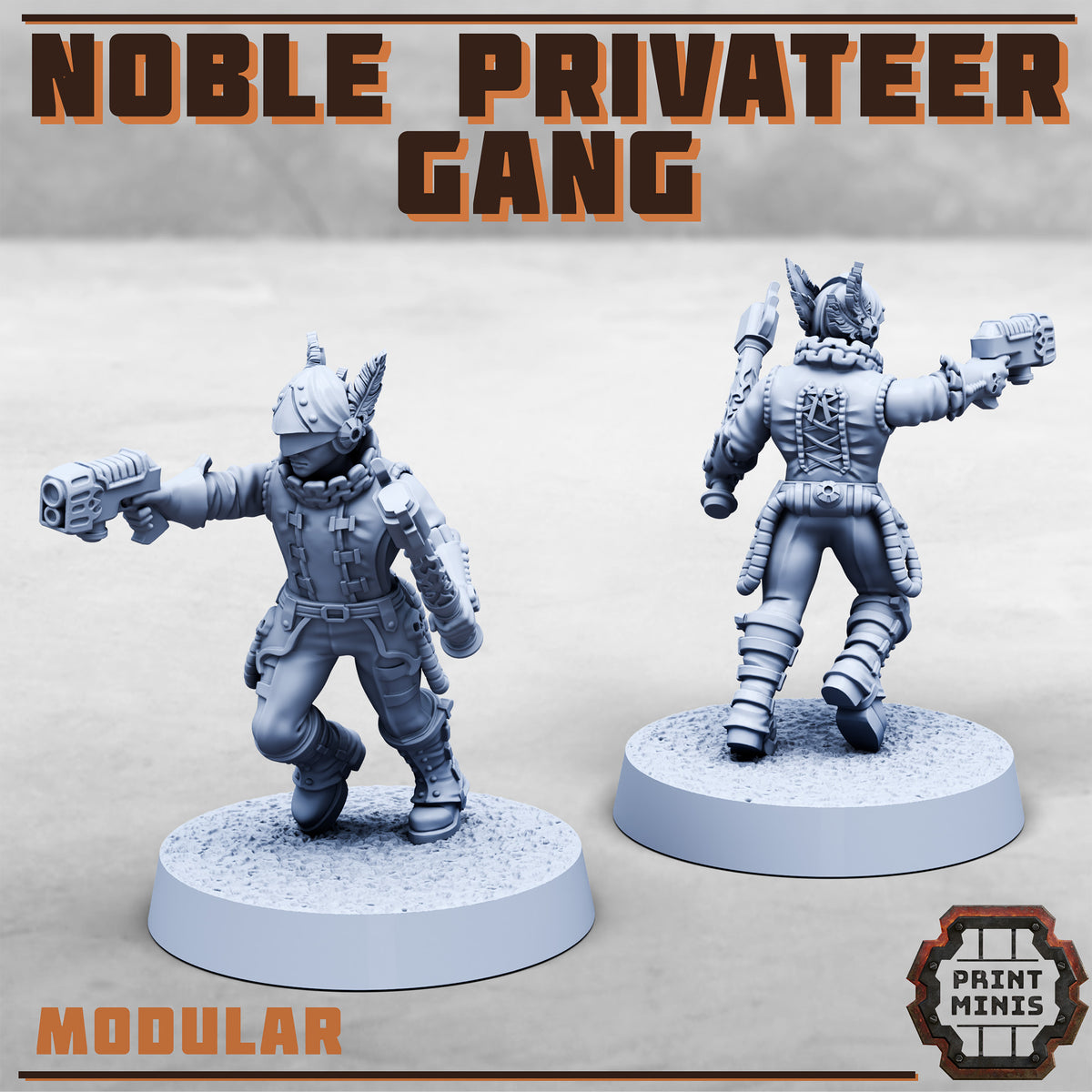Noble Privateer Gang – Modular Men - Figurine Print Minis - PRINT MINIS - 3DPitFactory