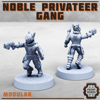 Noble Privateer Gang – Modular Men - Figurine Print Minis - PRINT MINIS - 3DPitFactory