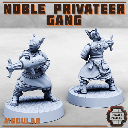 Noble Privateer Gang – Modular Men - Figurine Print Minis - PRINT MINIS - 3DPitFactory