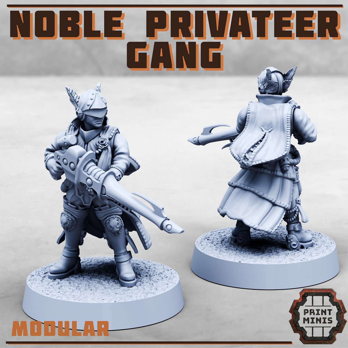 Noble Privateer Gang – Modular Men - Figurine Print Minis - PRINT MINIS - 3DPitFactory