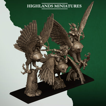 GREAT OWL RIDERS - Figurine Highlands Miniatures