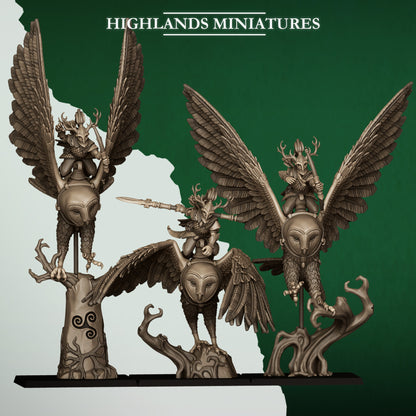 GREAT OWL RIDERS - Figurine Highlands Miniatures