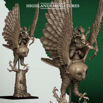 GREAT OWL RIDERS - Figurine Highlands Miniatures