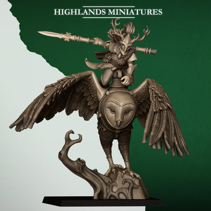 GREAT OWL RIDERS - Figurine Highlands Miniatures