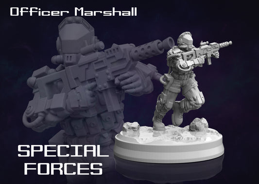 Officer Marshall - Figurine Print Minis - PRINT MINIS - 3DPitFactory