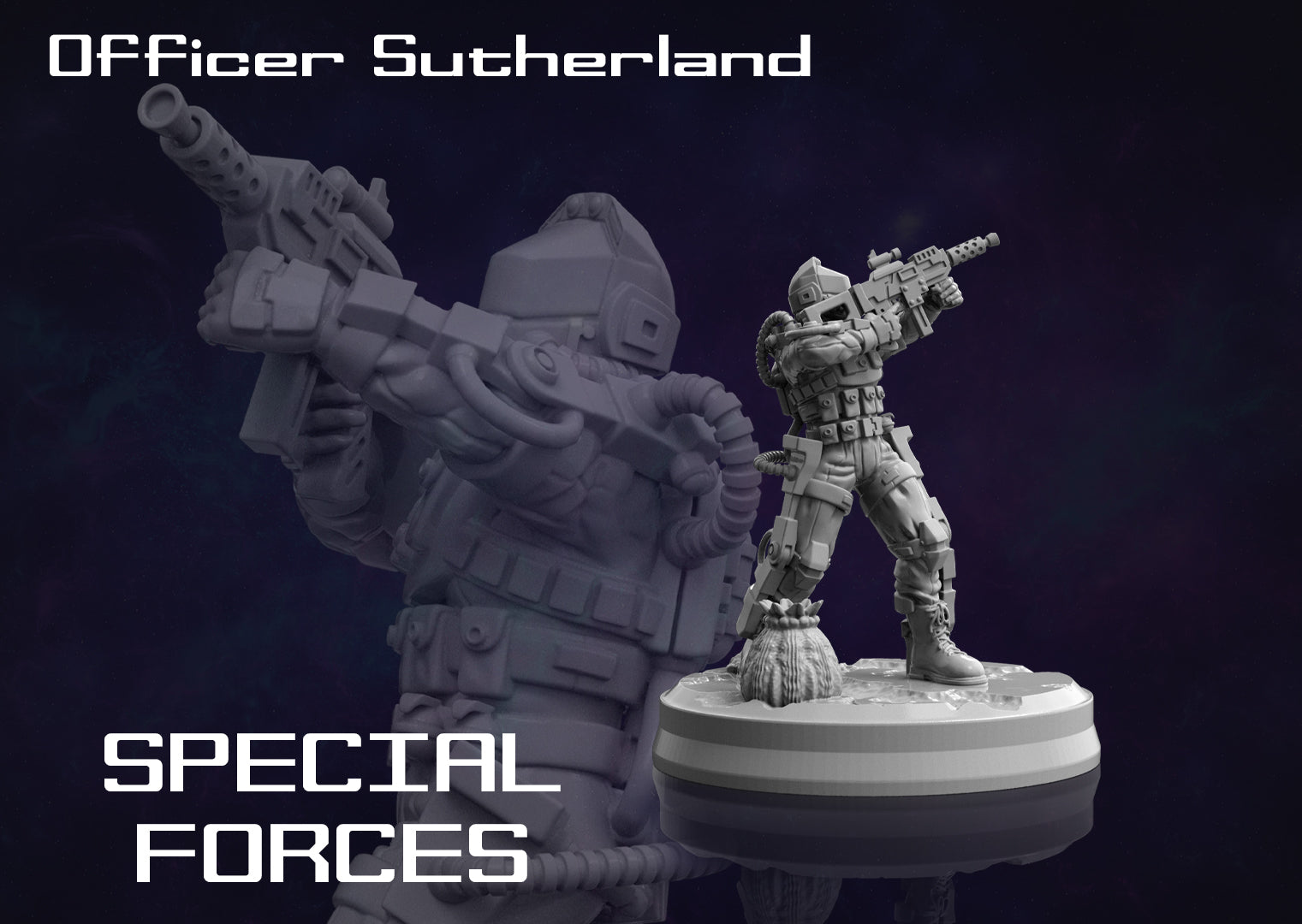 Officer Sutherland - Figurine Print Minis - PRINT MINIS - 3DPitFactory