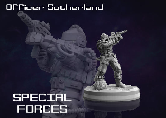 Officer Sutherland - Figurine Print Minis - PRINT MINIS - 3DPitFactory