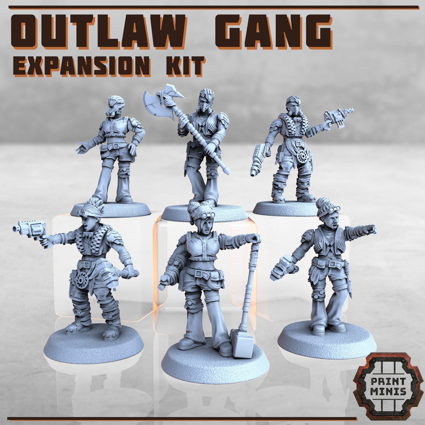 Outlaw Gang expansion - Figurine Print Minis - PRINT MINIS - 3DPitFactory