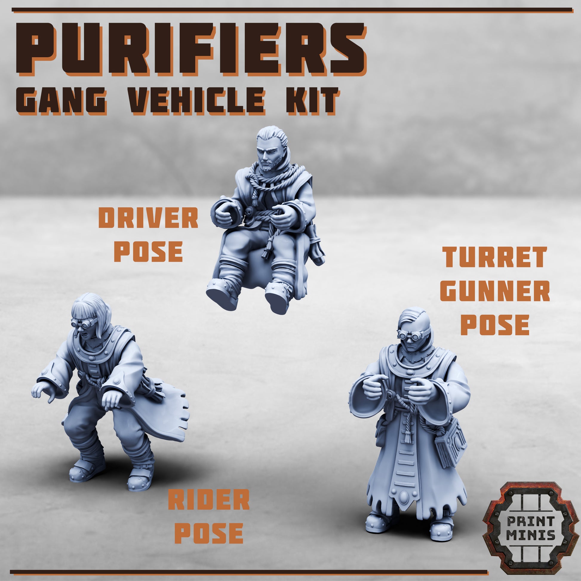 Purifier Gang - Vehicle Kit - Figurine Print Minis - PRINT MINIS - 3DPitFactory