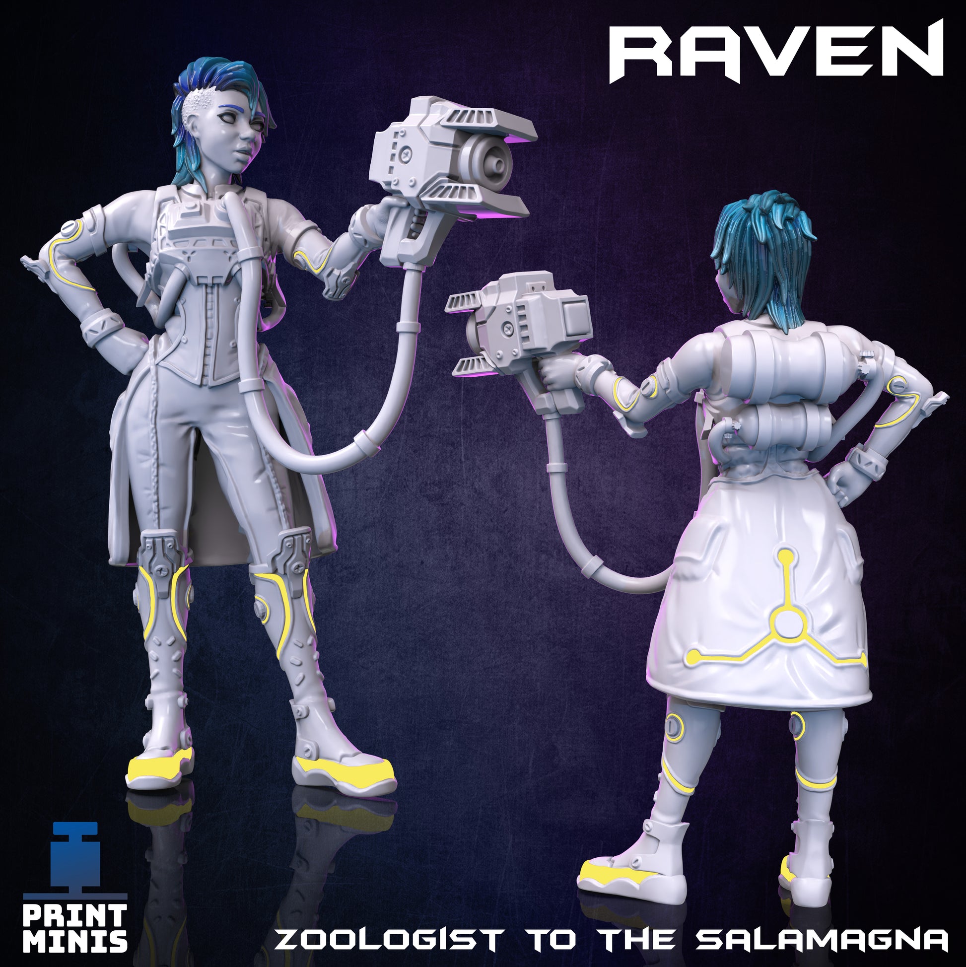 Raven - The Zoologist - Figurine Print Minis - PRINT MINIS - 3DPitFactory