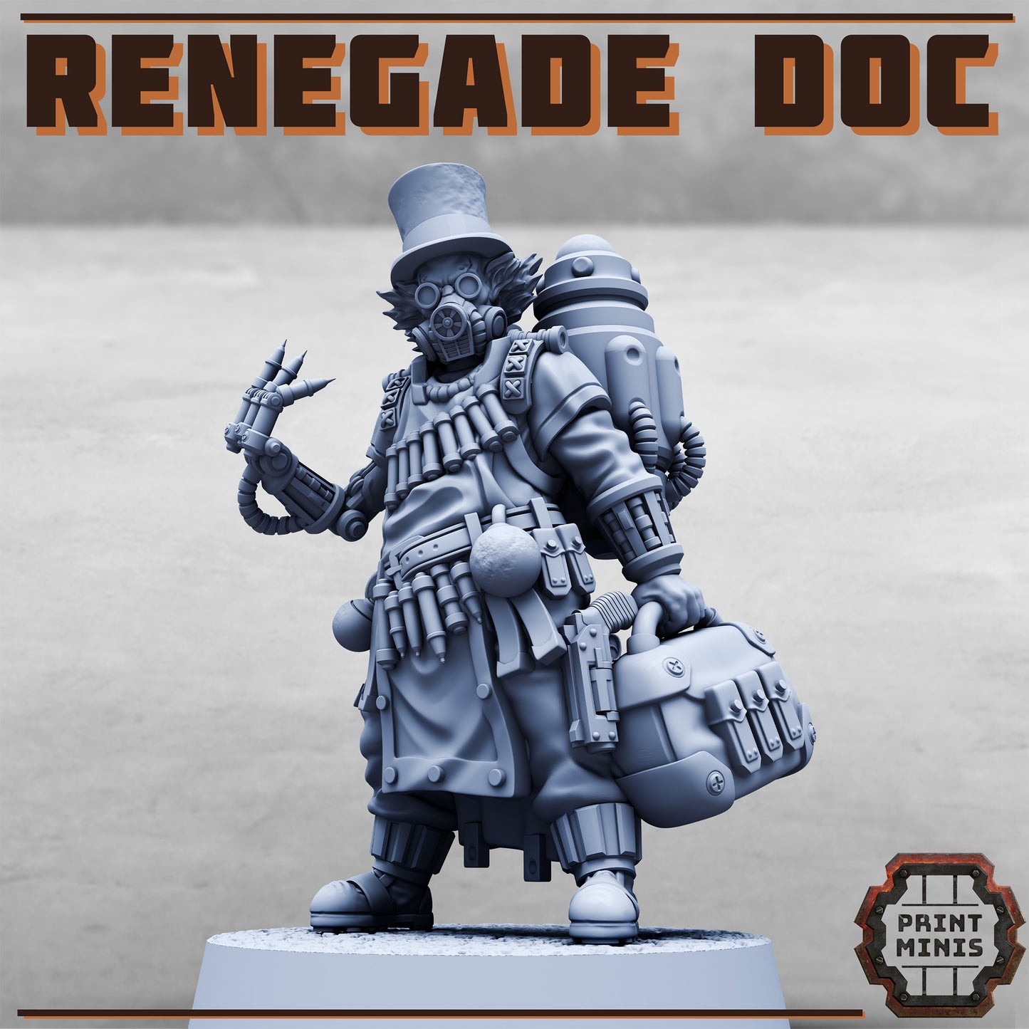 Renegade Doc avec alternative head option - Figurine Print Minis
