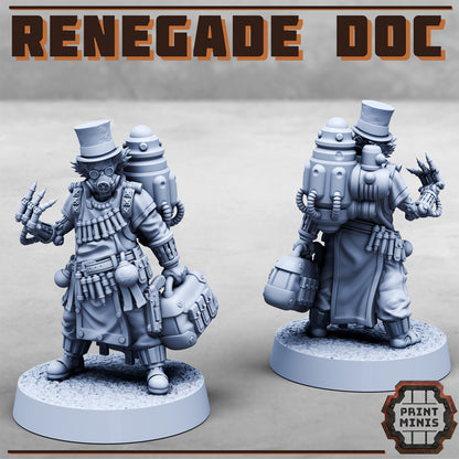 Renegade Doc avec alternative head option - Figurine Print Minis
