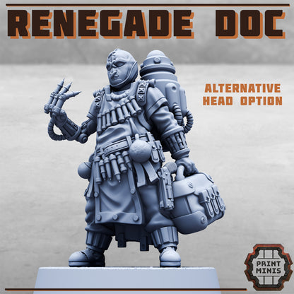Renegade Doc avec alternative head option - Figurine Print Minis