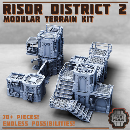Risor District 2 Modular Terrain Kit - Figurine Print Minis