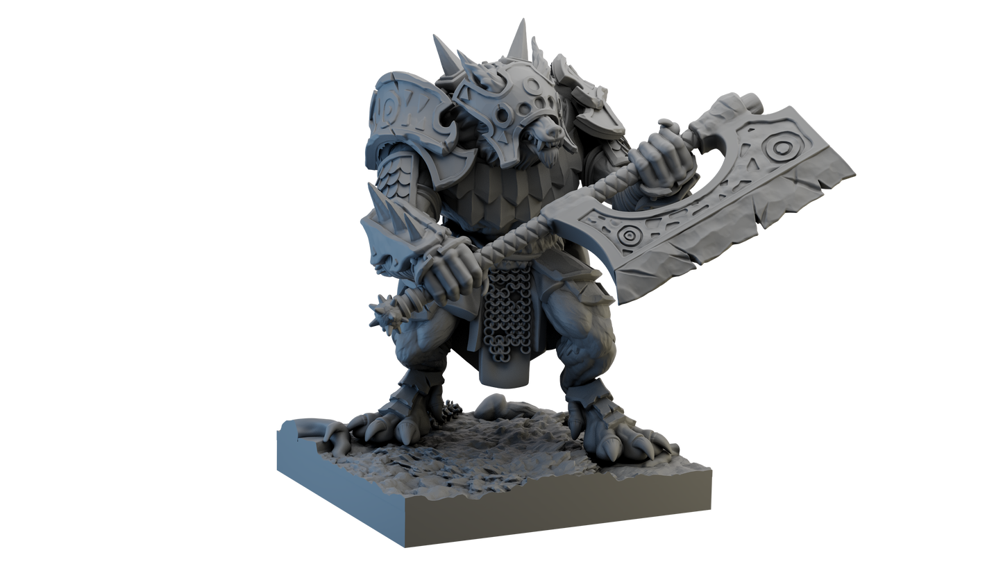 Rograth Iron Manes Champion - Figurines GHAMAK - GHAMAK - 3DPitFactory