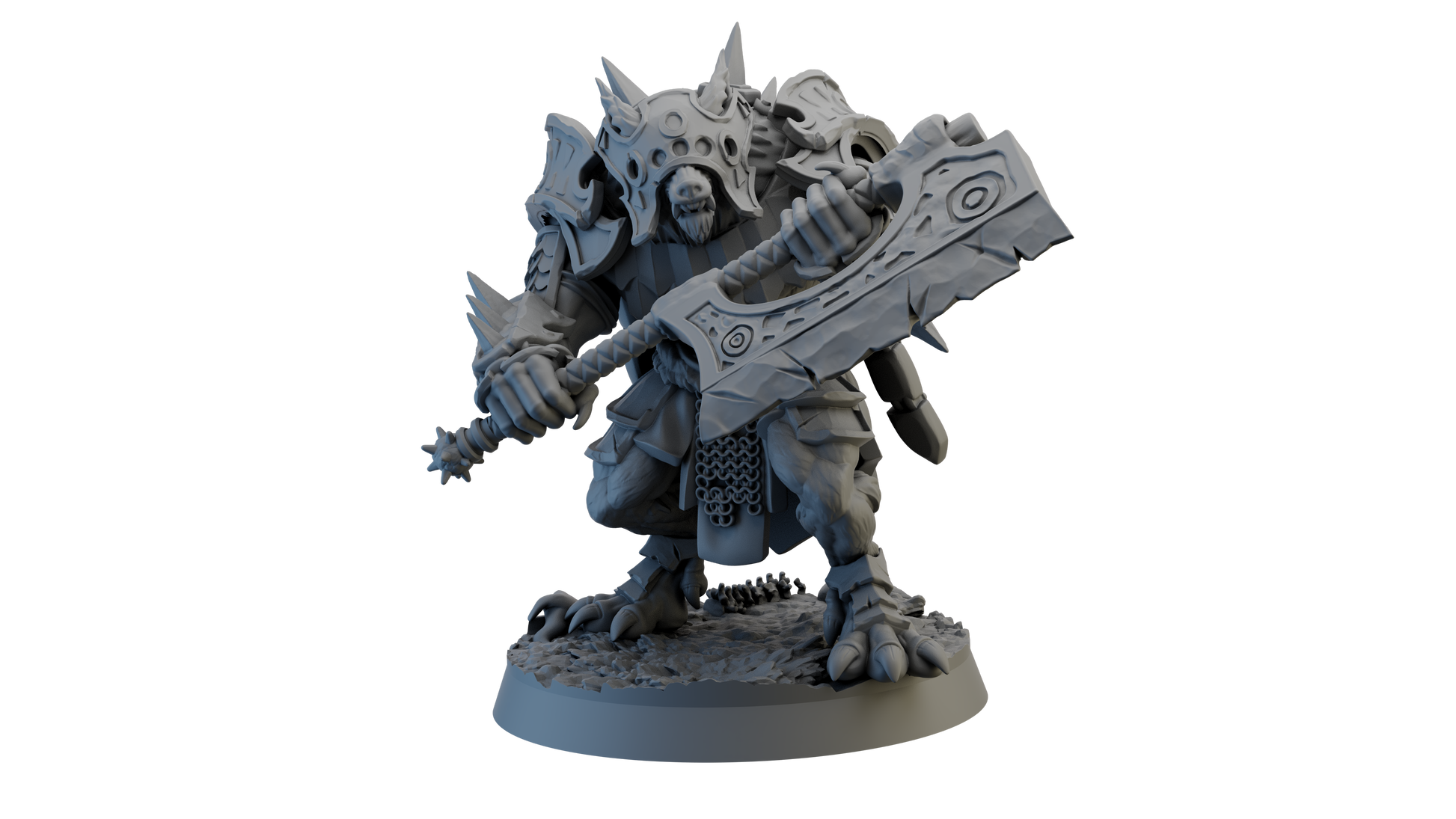 Rograth Iron Manes Champion - Figurines GHAMAK - GHAMAK - 3DPitFactory