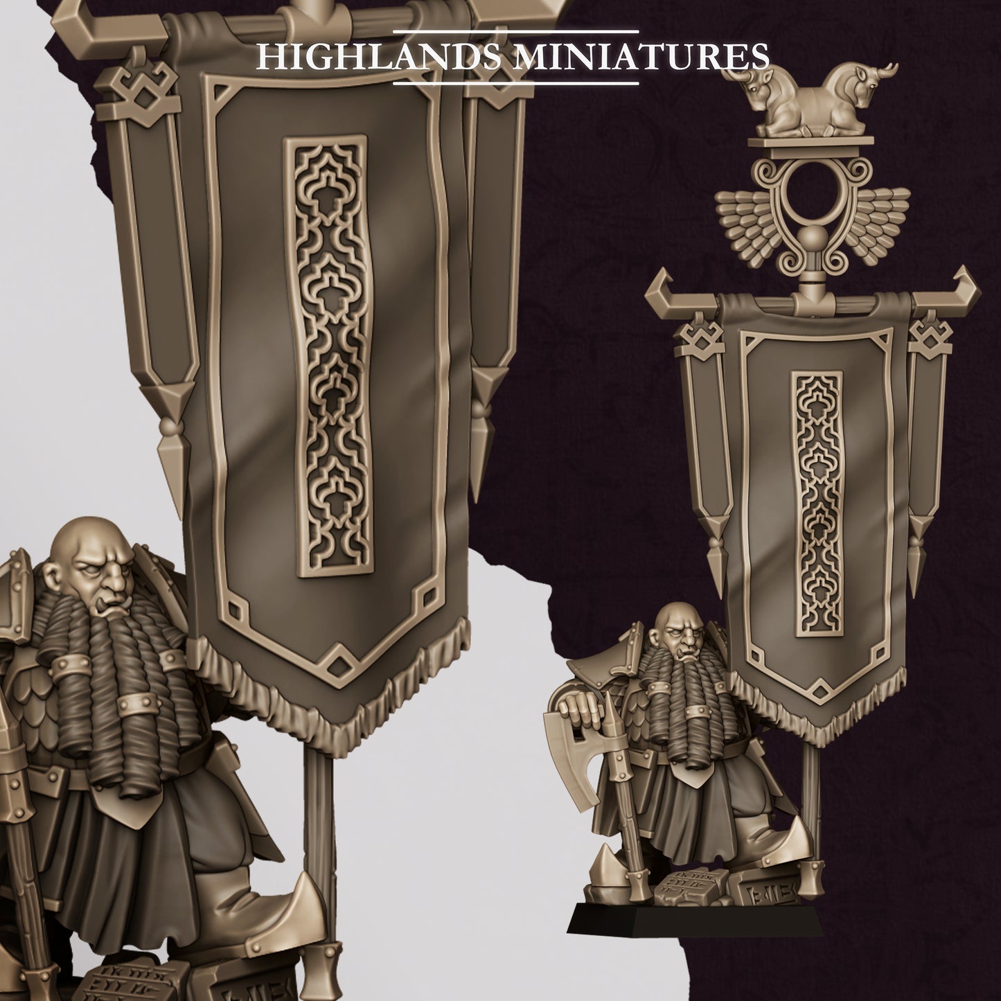 MARDUK ETENDARD - Figurine Highlands Miniatures
