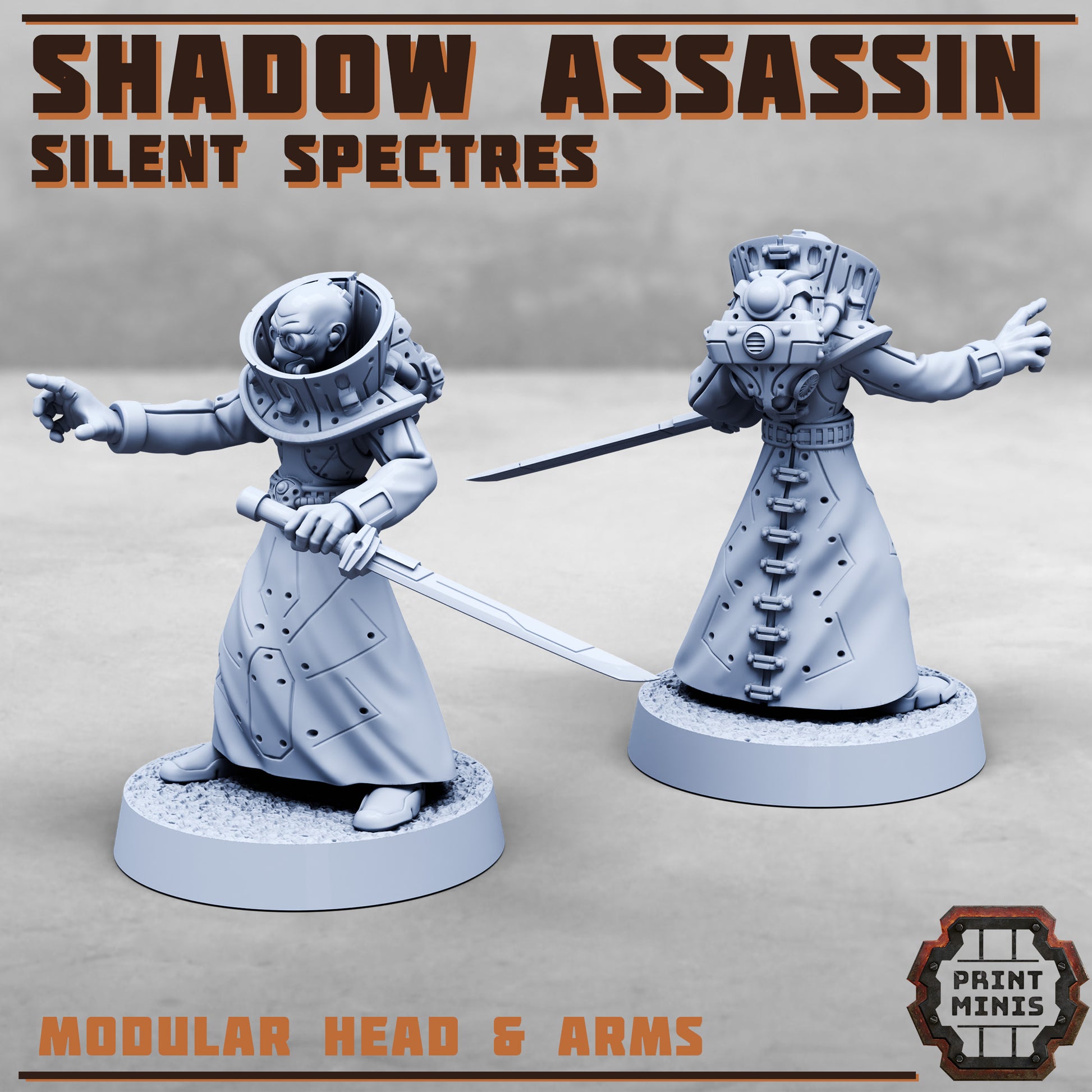 Shadow Assassin - Silent Spectres - Figurine Print Minis - PRINT MINIS - 3DPitFactory