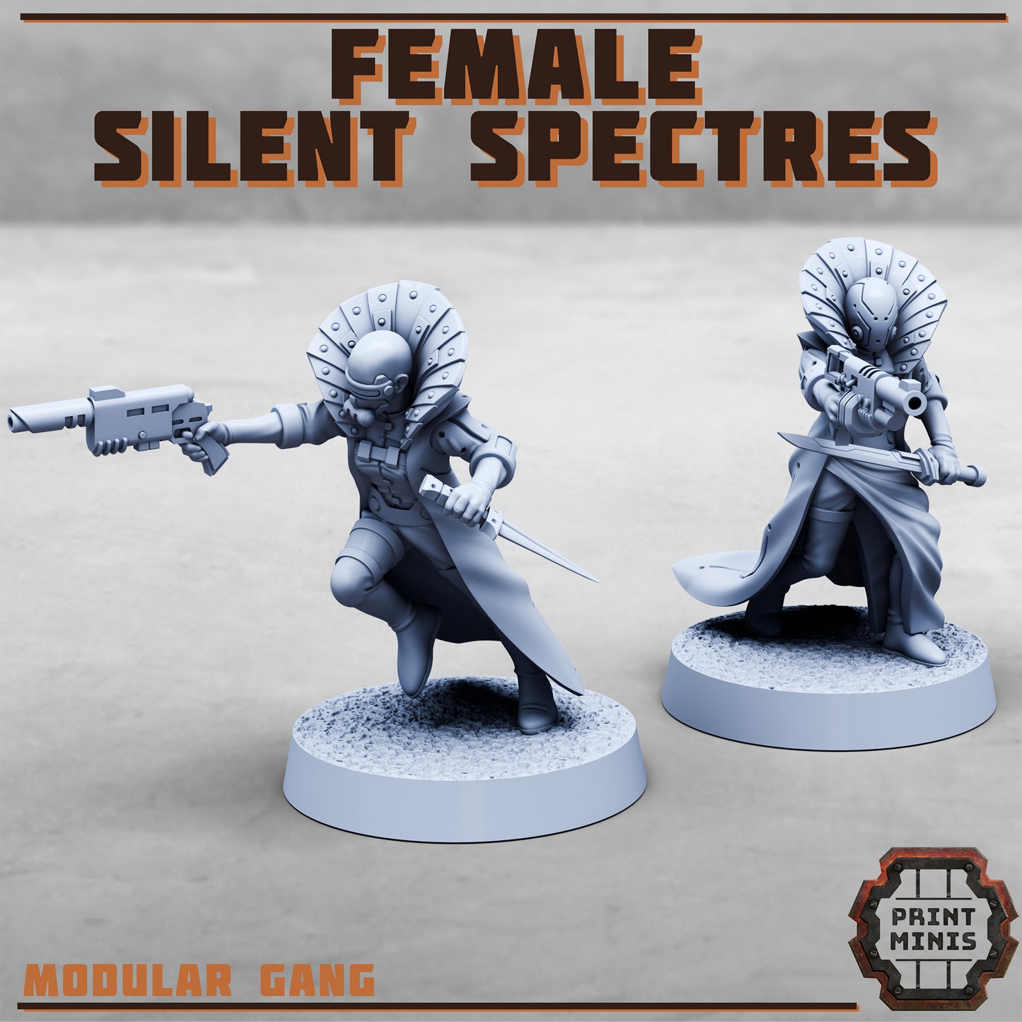 Female Silent Spectres Gang - Figurine Print Minis