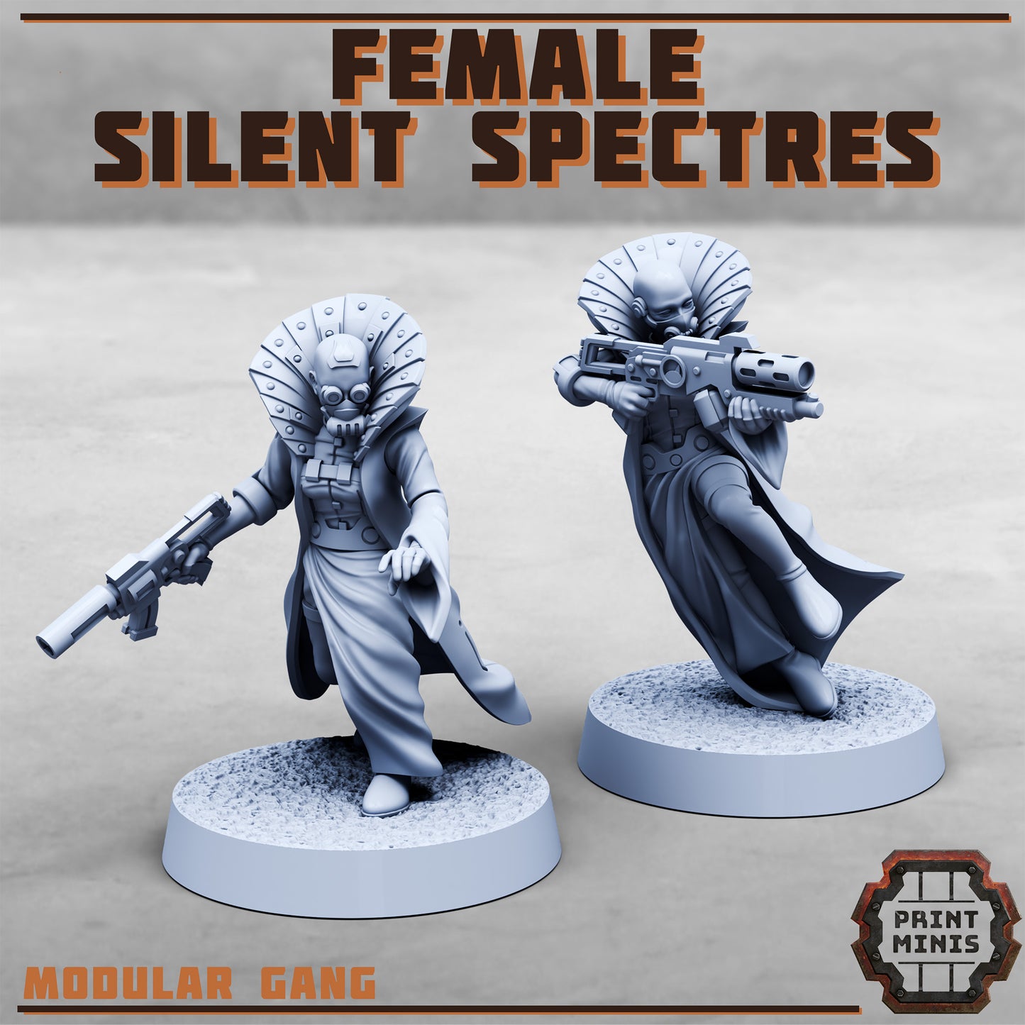 Female Silent Spectres Gang - Figurine Print Minis