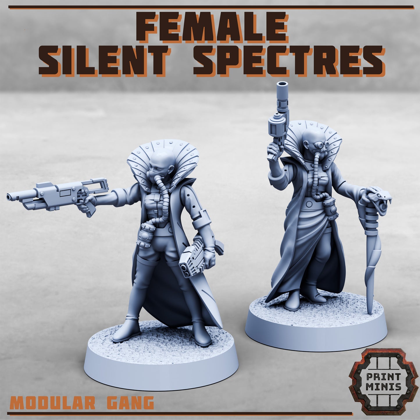 Female Silent Spectres Gang - Figurine Print Minis