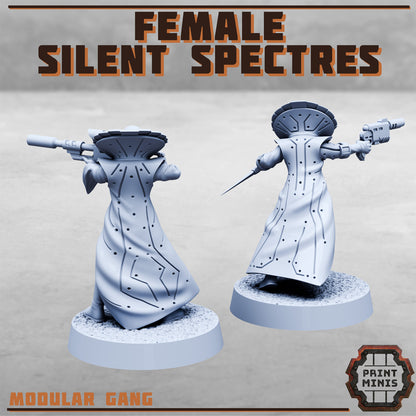 Female Silent Spectres Gang - Figurine Print Minis
