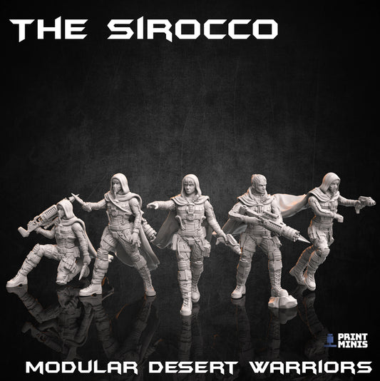 Sirocco Desert Warriors - 32mm - Figurine Print Minis - PRINT MINIS - 3DPitFactory