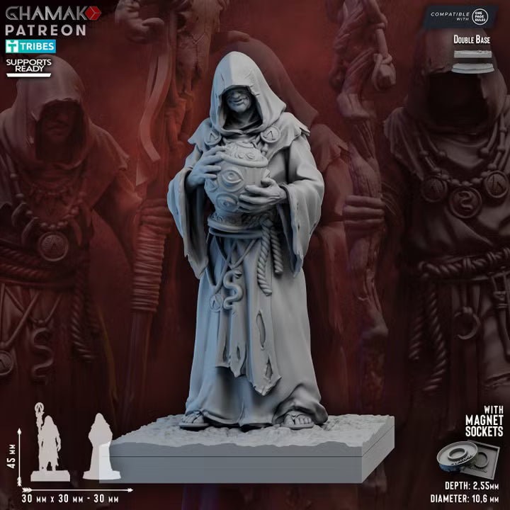 Spartan Seers - 3 figurines Fantasy Spartiates 32 mm GHAMAK - 3DPitFactory