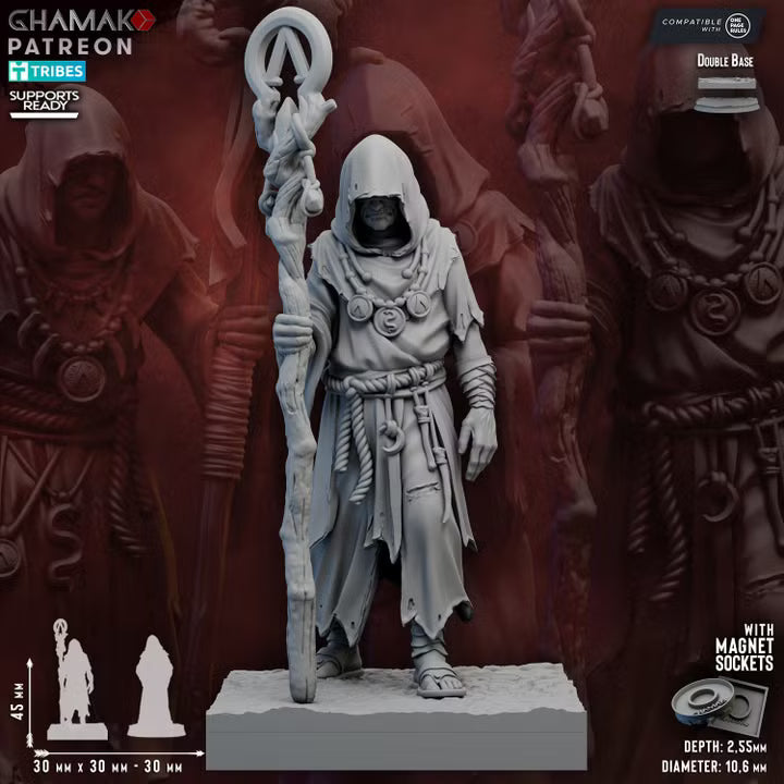 Spartan Seers - 3 figurines Fantasy Spartiates 32 mm GHAMAK - 3DPitFactory