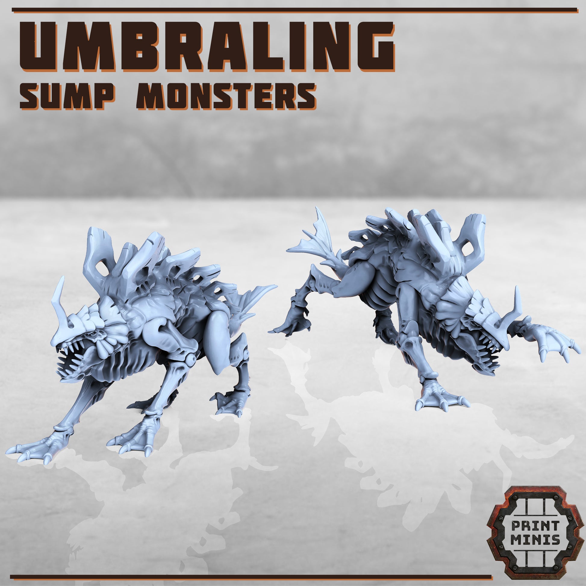 2 Sump Monsters - Figurine Print Minis - PRINT MINIS - 3DPitFactory