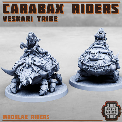 Veskari Tribe + Carabax Beetles - Figurines Print Minis