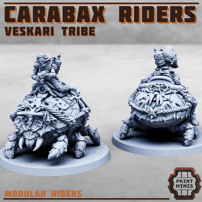 Veskari Tribe + Carabax Beetles - Figurines Print Minis
