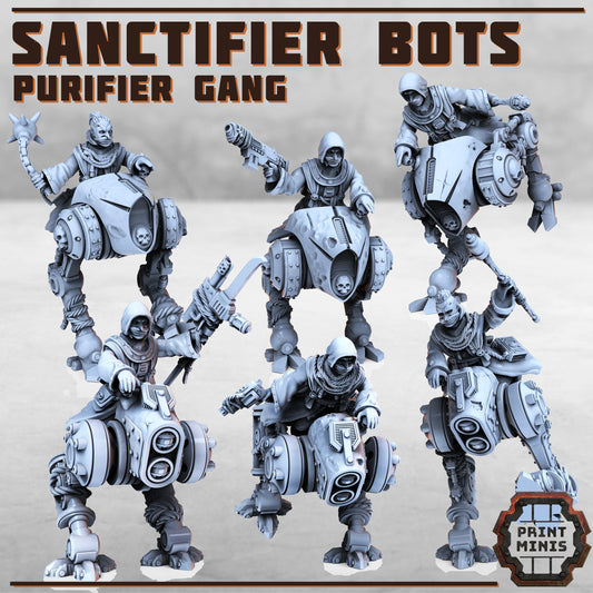 Purifier gang - Sanctifier bot riders - Figurine Print Minis - PRINT MINIS - 3DPitFactory