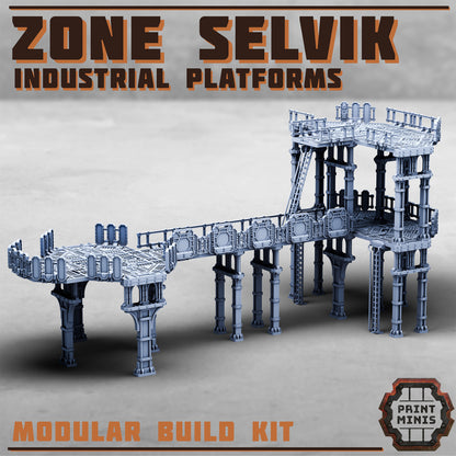 Zone Selvik - Industrial Platform Kit - Figurine Print Minis