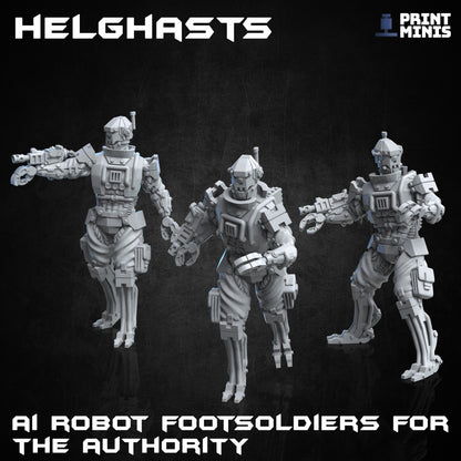 Helghasts - Robot Footsoldiers - Figurine Print Minis - PRINT MINIS - 3DPitFactory