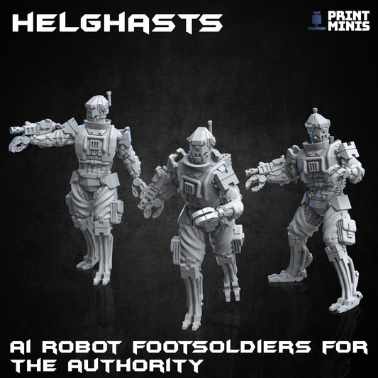 Helghasts - Robot Footsoldiers - Figurine Print Minis - PRINT MINIS - 3DPitFactory